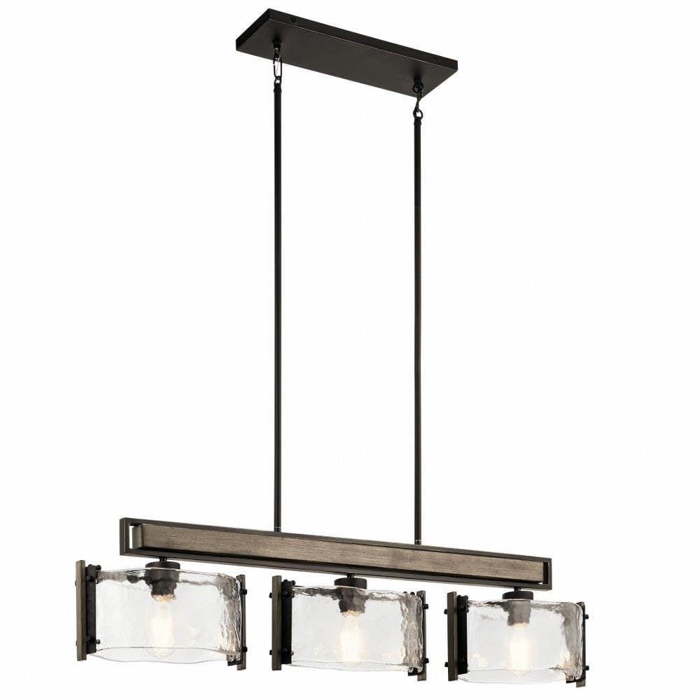 kichler-aberdeen-3-light-linear-chandelier-in-olde-bronze-with-piastra-glass-mod image 1