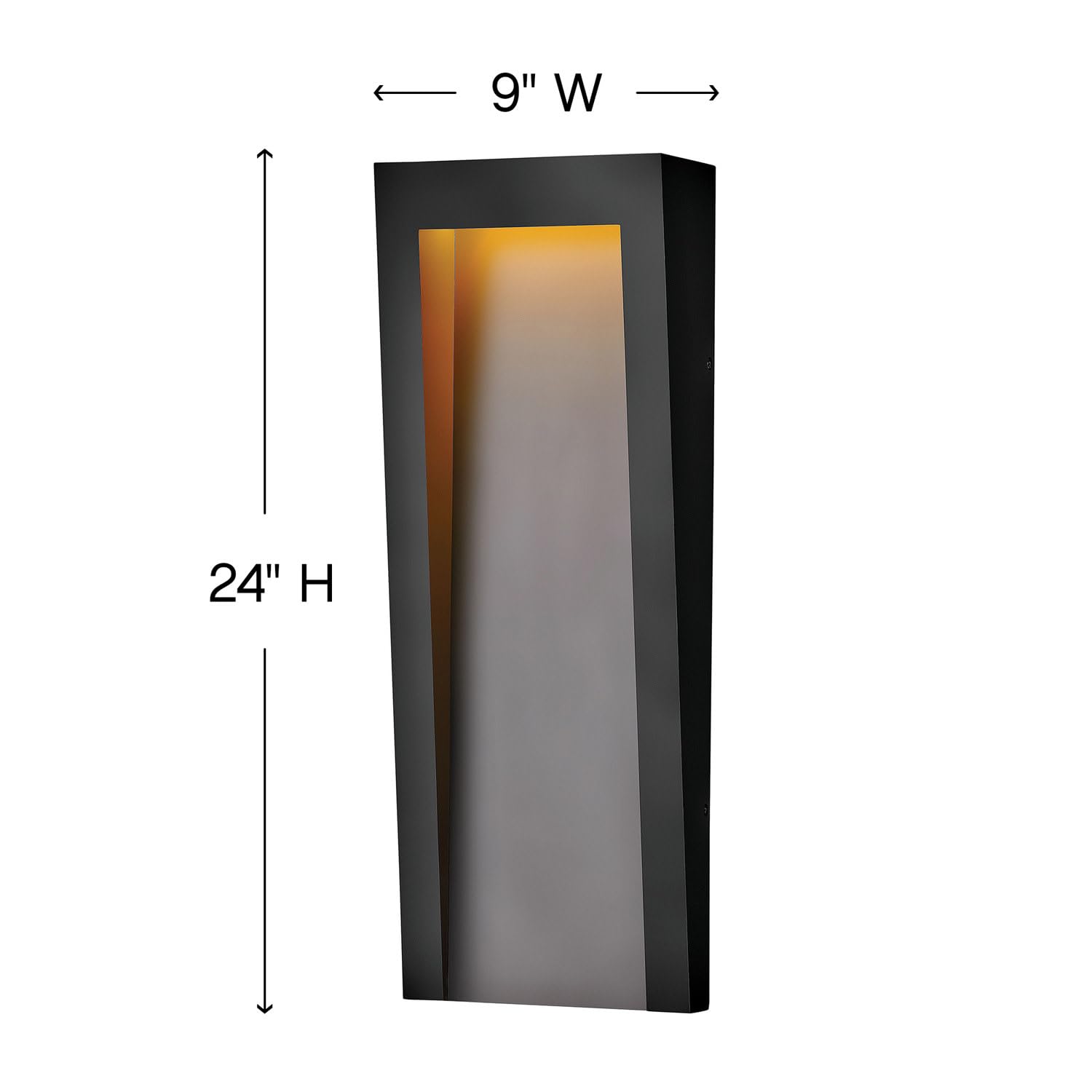 hinkley-taper-24-inch-integrated-led-outdoor-wall-lantern-textured-black-coastal image 3