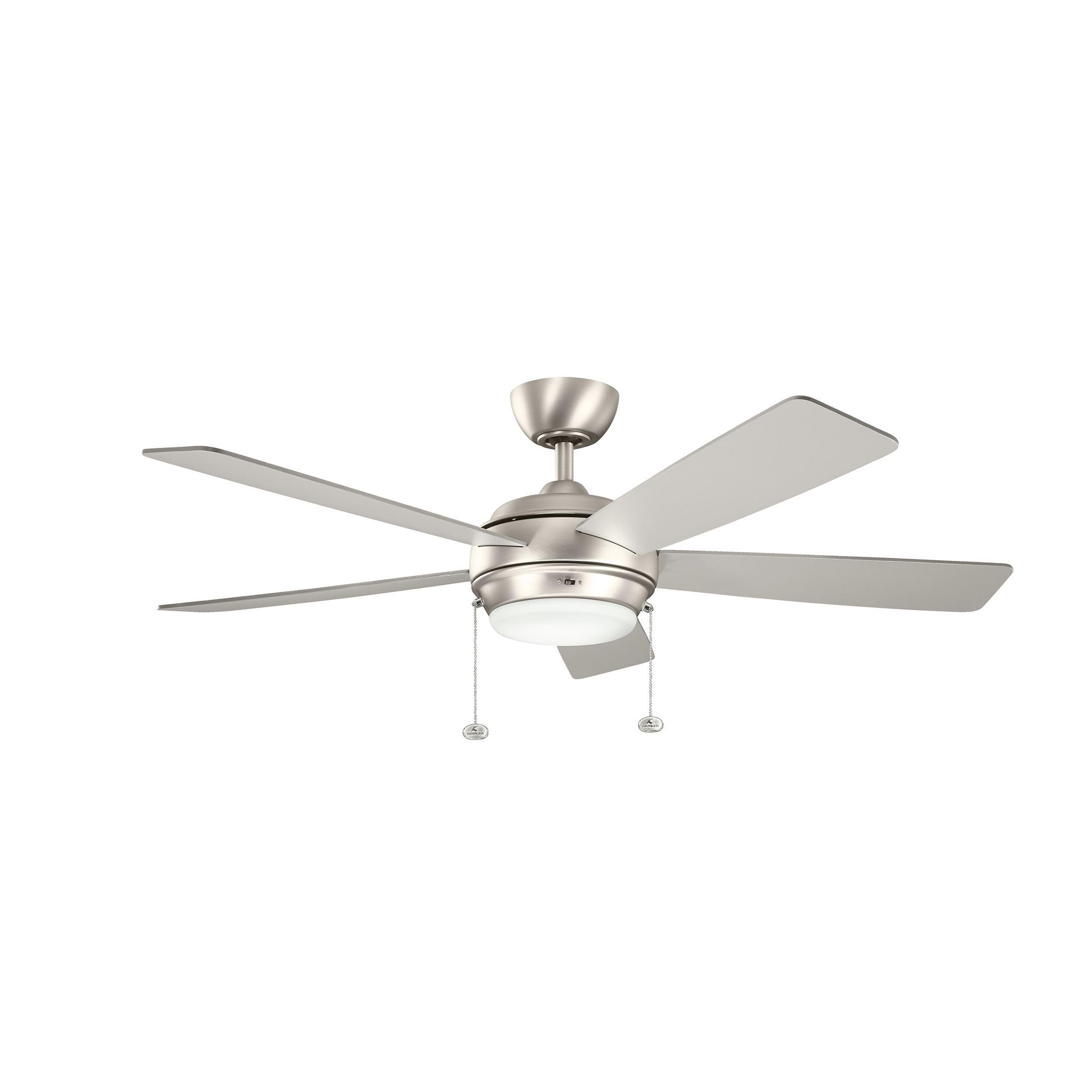 kichler-starkk-52-ceiling-fan-with-led-light-brushed-nickel-reversible-blades image 1