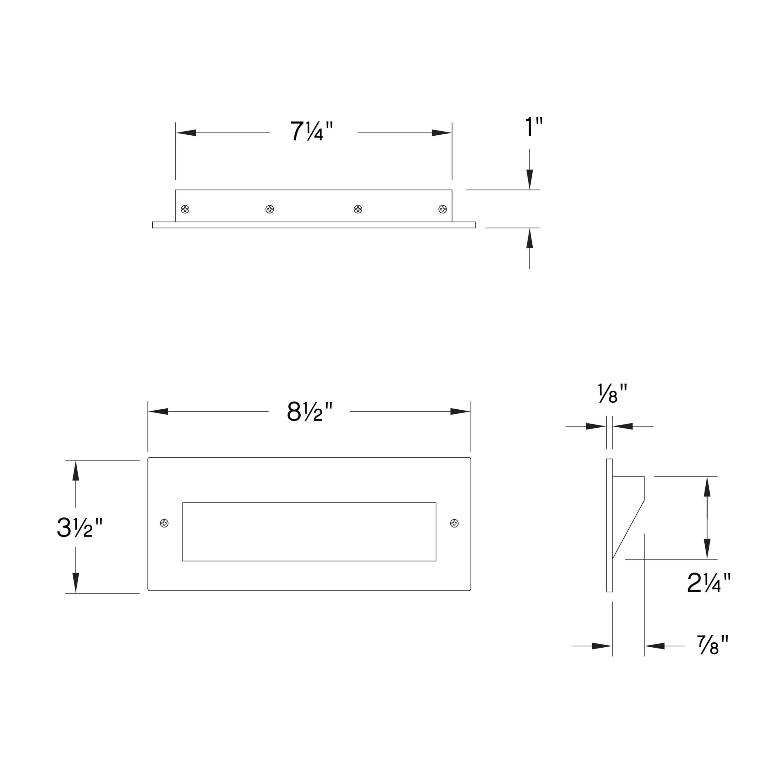 hinkley-taper-12v-integrated-led-wide-horizontal-step-light-aluminum-etched-glas image 3