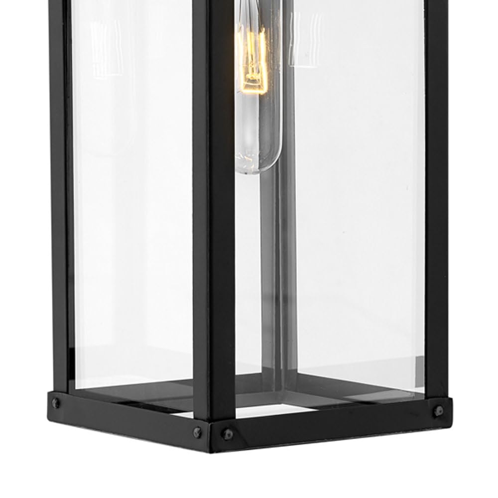 hinkley-porter-medium-outdoor-wall-mount-lantern-with-led-bulb-black-and-burnish image 4