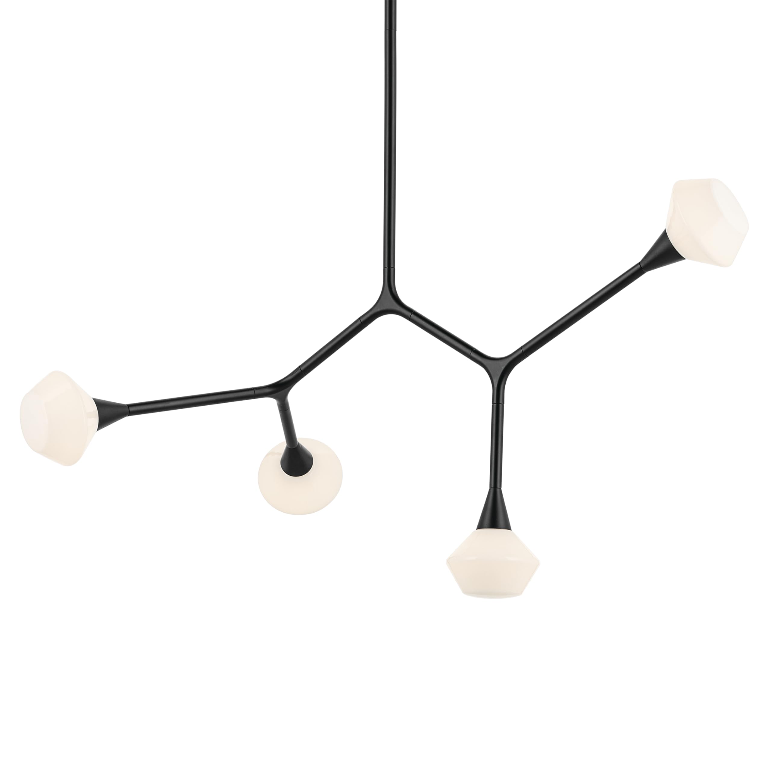 kichler-cassius-4-light-convertible-chandelier-black-opal-glass-19-75-x-5-25-x-3 image 6