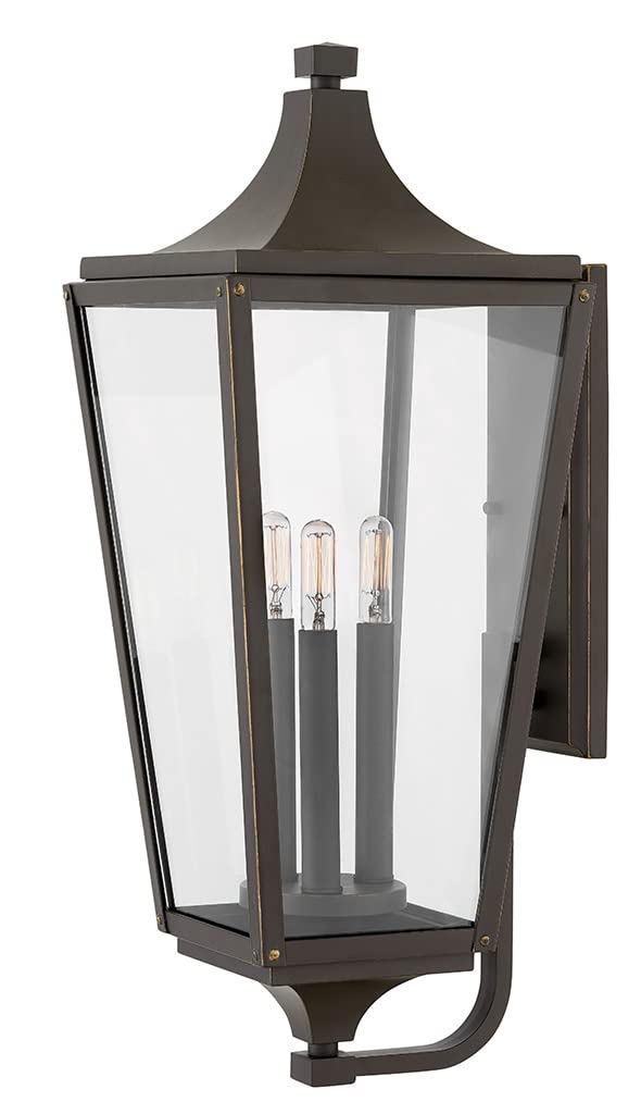 hinkley-jaymes-large-wall-mount-outdoor-lantern-in-oil-rubbed-bronze-with-clear- image 1