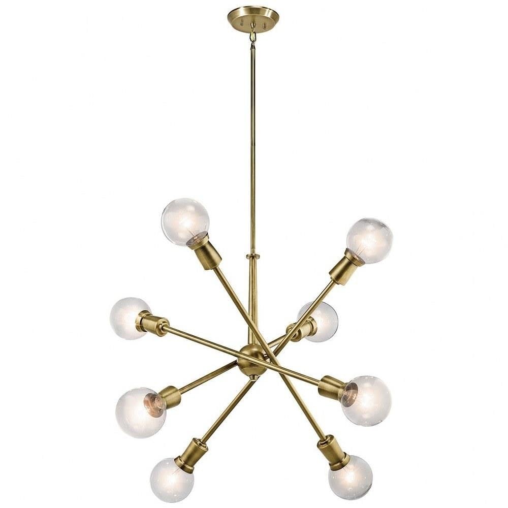 kichler-armstrong-8-light-sputnik-chandelier-in-natural-brass image 1