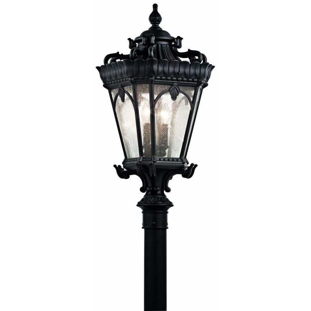 kichler-tournai-outdoor-post-light-textured-black-4-light-model-9559bkt-victoria image 1