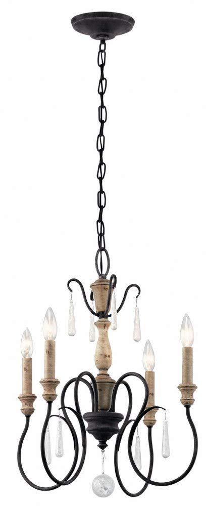 kichler-43615wzc-four-light-chandelier-warm-brass image 2