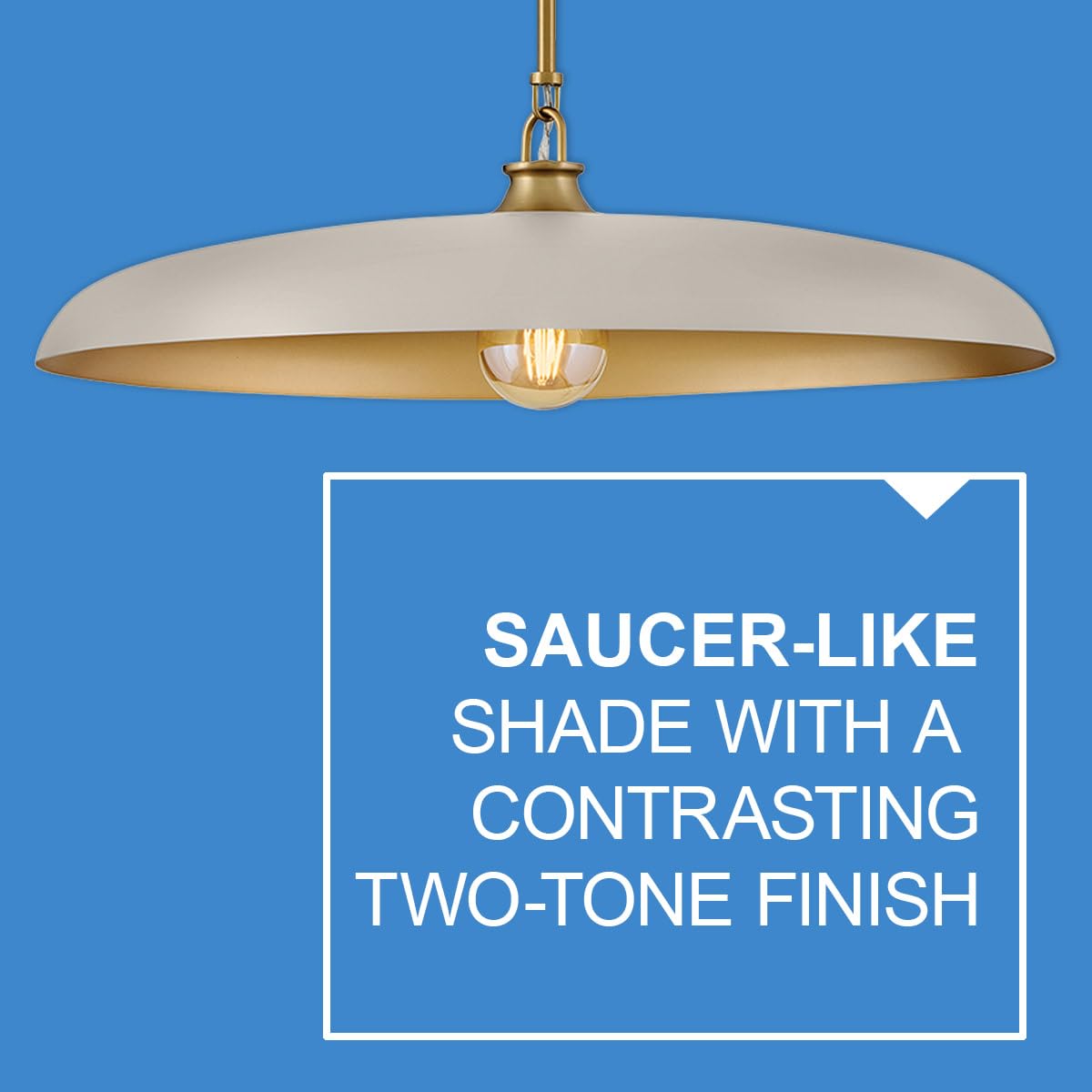 hinkley-sadie-18-dome-pendant-in-light-taupe-with-lacquered-brass-accents image 4