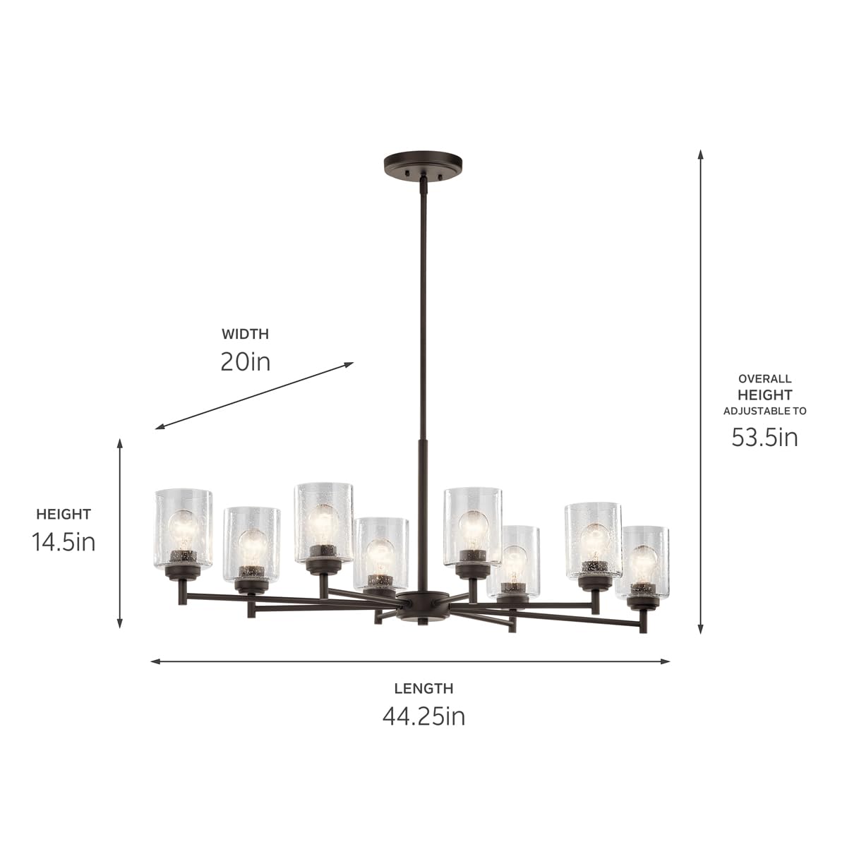 kichler-winslow-8-light-oval-chandelier-in-olde-bronze-with-clear-seeded-glass image 3