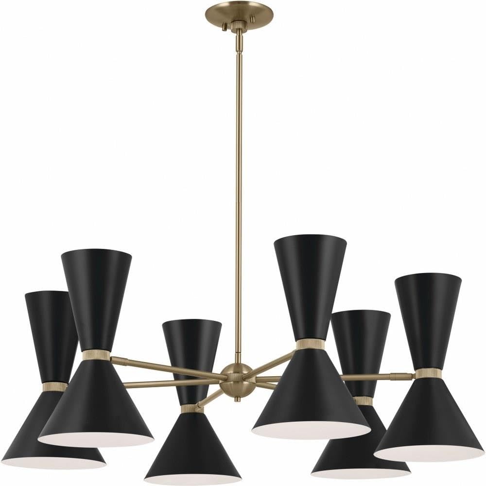 kichler-phix-12-light-chandelier-champagne-bronze-with-white-shades-38-75-diamet image 5