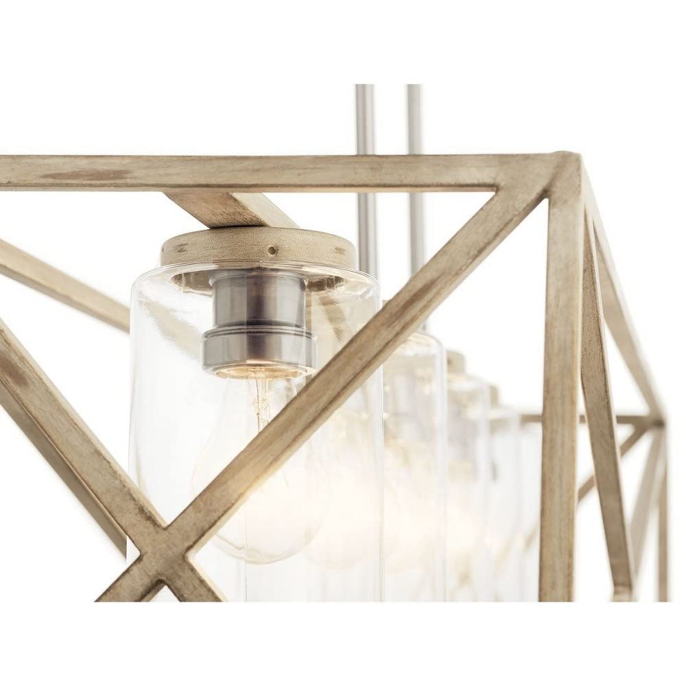 kichler-moorgate-5-light-linear-chandelier-black-brass-clear-glass-44081bk image 6