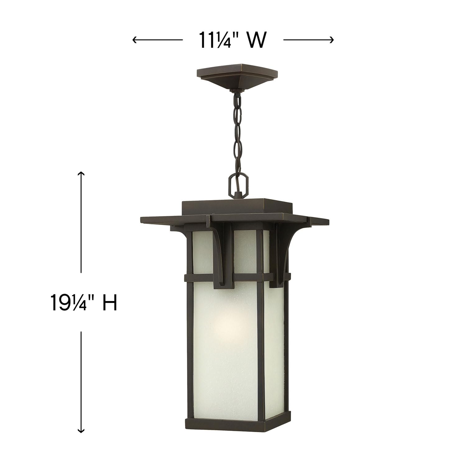 hinkley-manhattan-one-light-large-outdoor-hanging-lantern-oil-rubbed-bronze-etch image 2