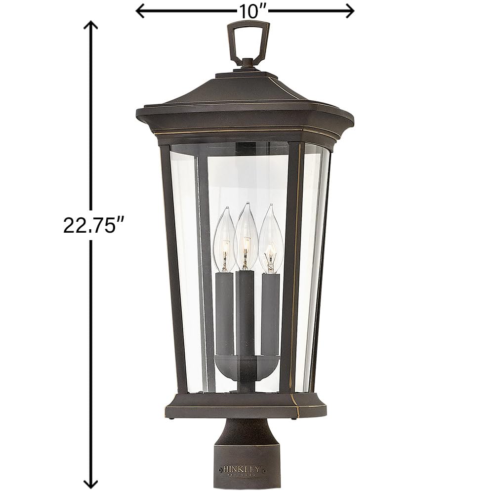 hinkley-bromley-three-light-12v-outdoor-post-mount-lantern-oil-rubbed-bronze image 2