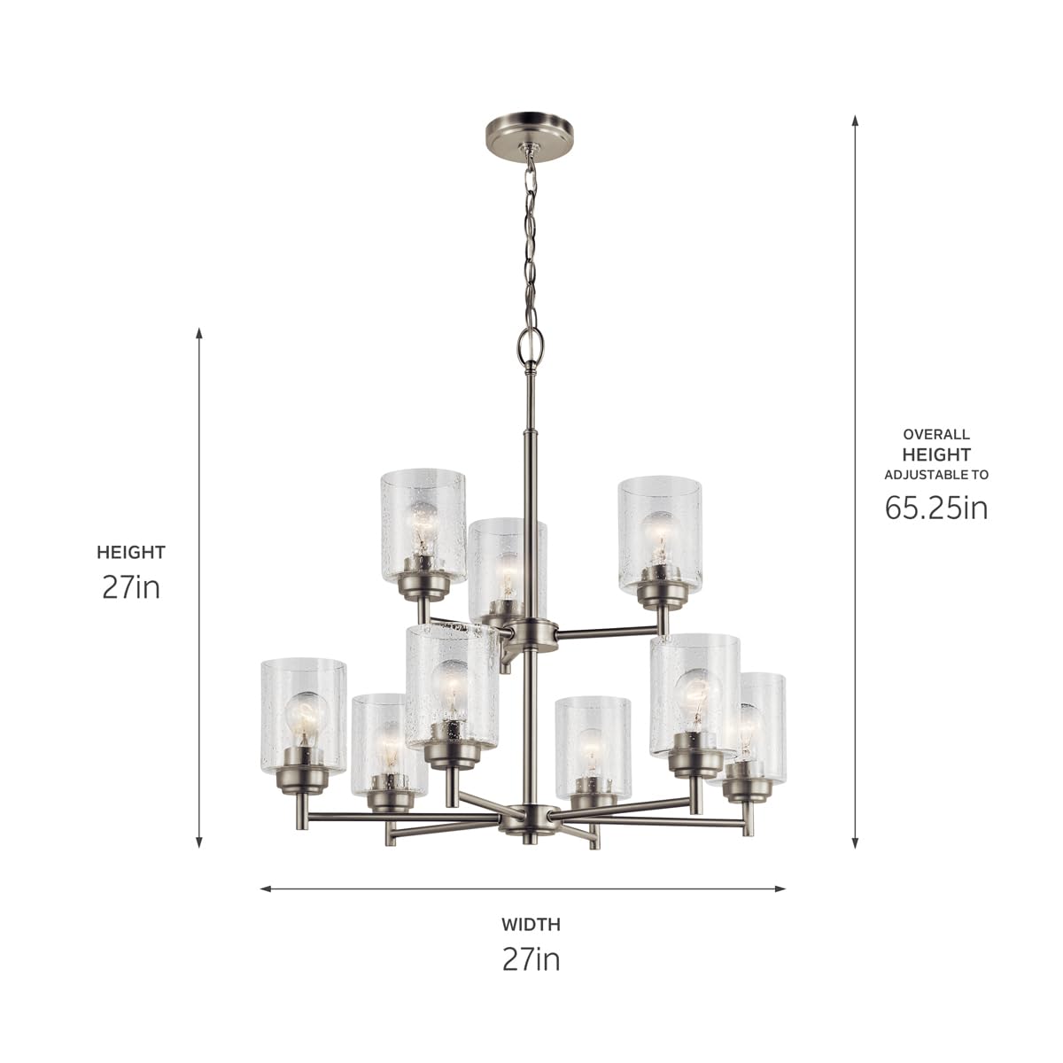 kichler-winslow-27-9-light-2-tier-chandelier-in-brushed-nickel-with-clear-seeded image 4