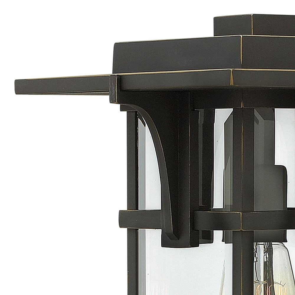 hinkley-manhattan-one-light-medium-outdoor-wall-mount-oil-rubbed-bronze-with-cle image 5