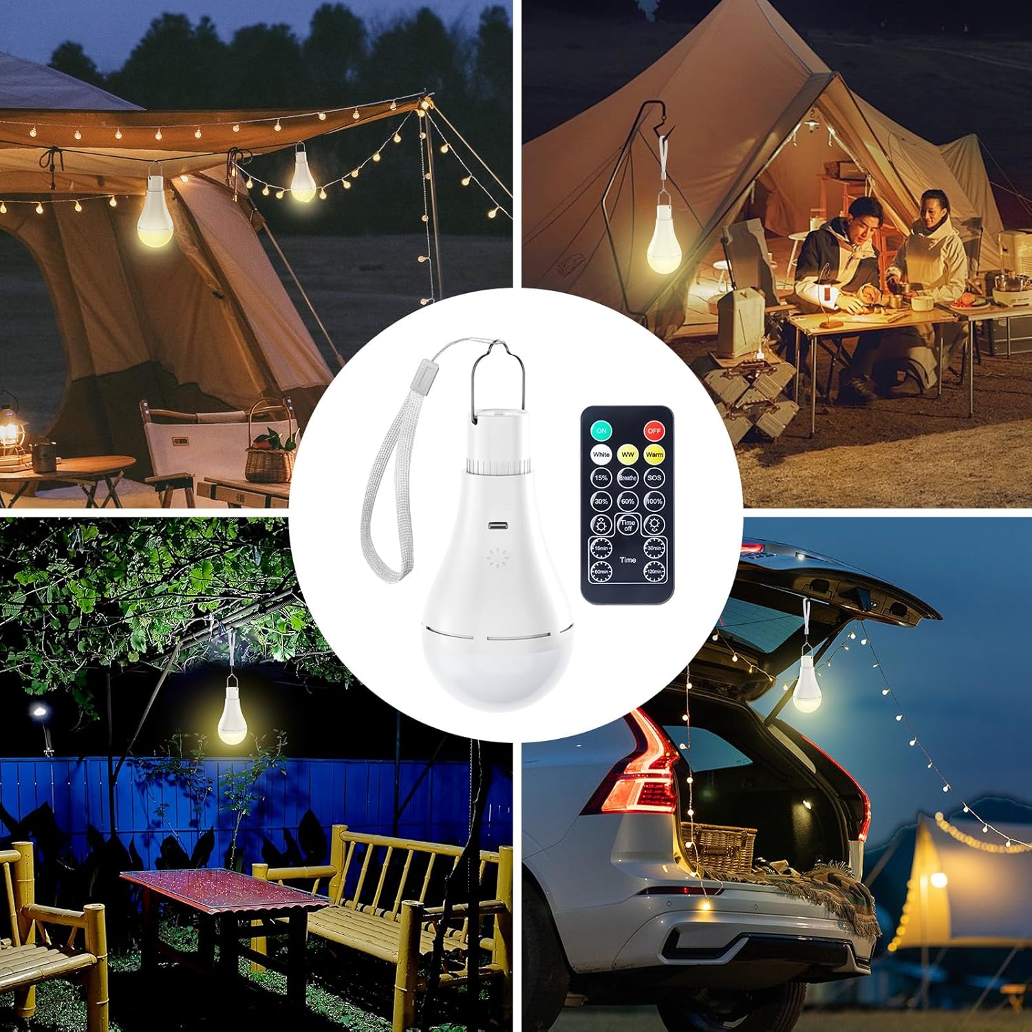 brightown-a70-usb-rechargeable-emergency-light-bulb-2-pack-with-remote-700lm-200 image 4