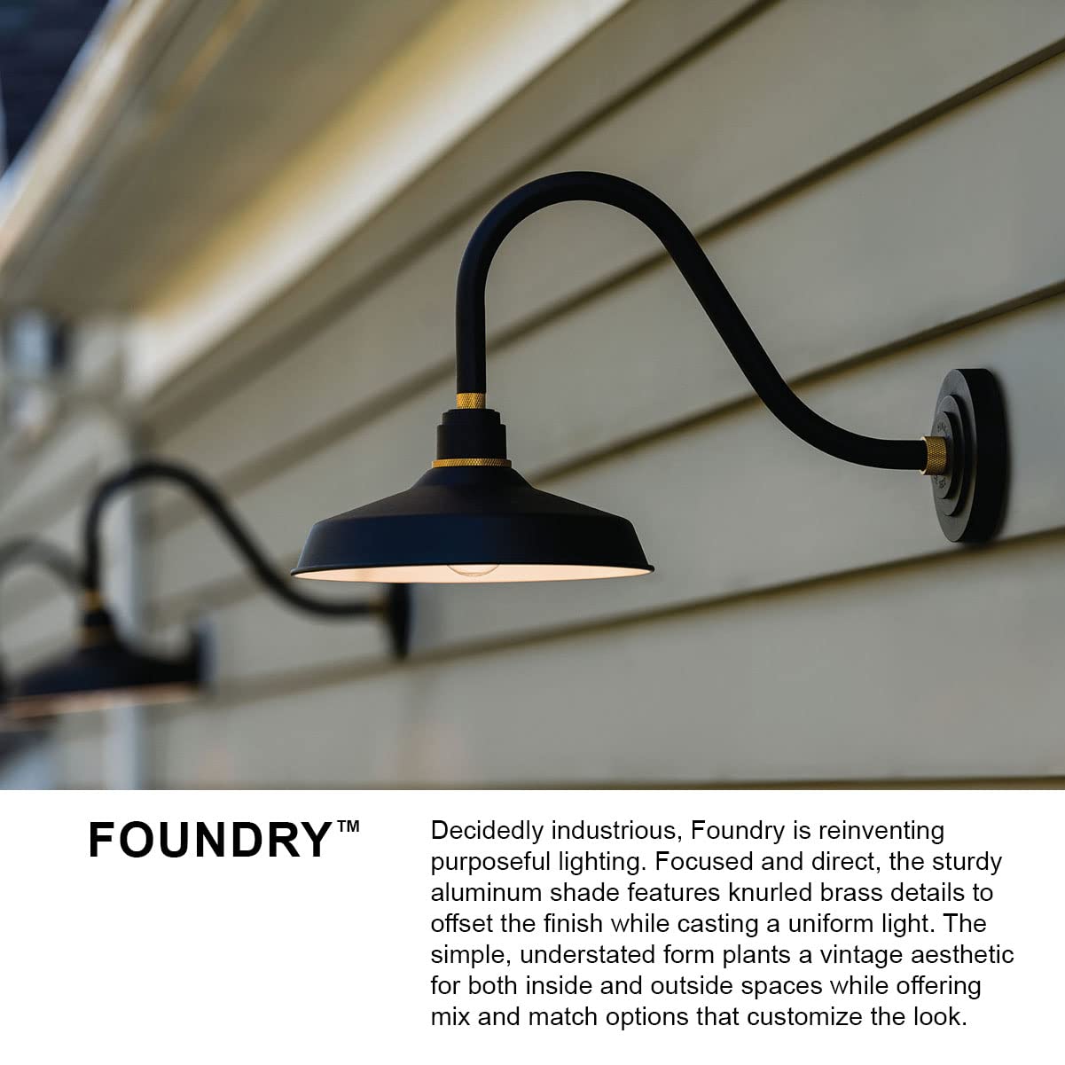 hinkley-foundry-classic-small-gooseneck-barn-light-textured-black-with-brass-acc image 4