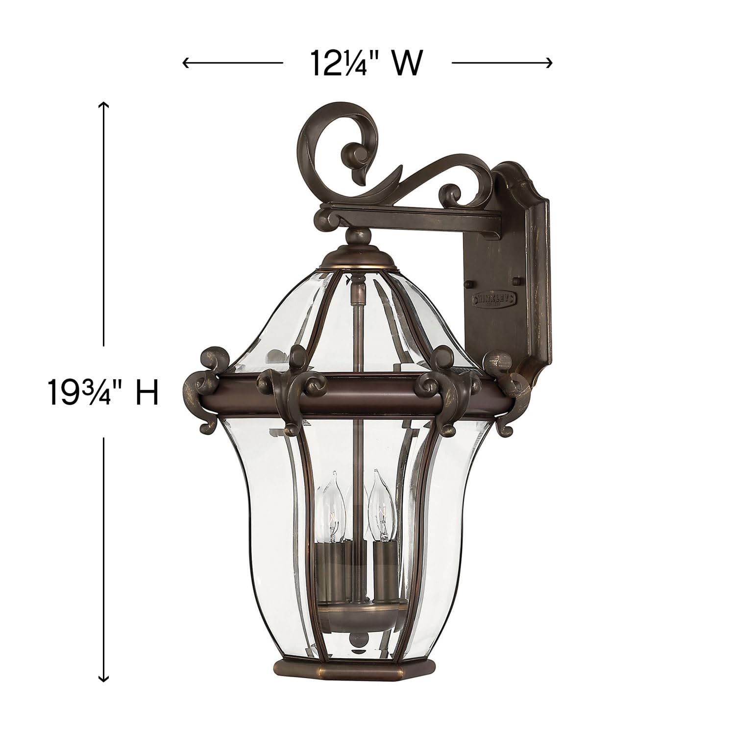 hinkley-san-clemente-traditional-three-light-medium-outdoor-wall-mount-in-copper image 2