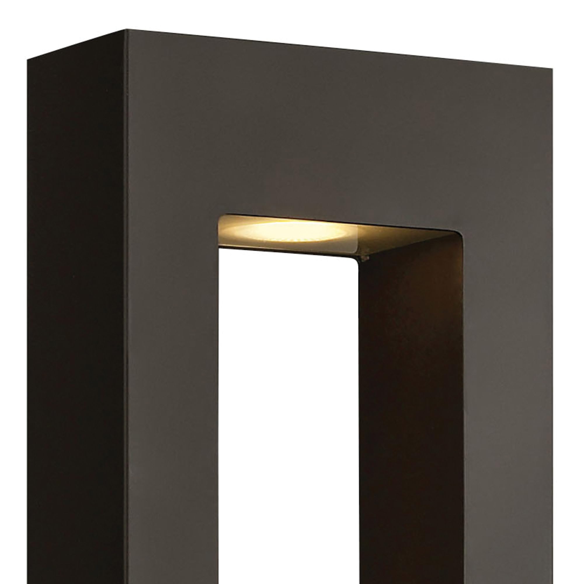 hinkley-atlantis-large-wall-mount-outdoor-lantern-satin-black-finish-etched-glas image 2