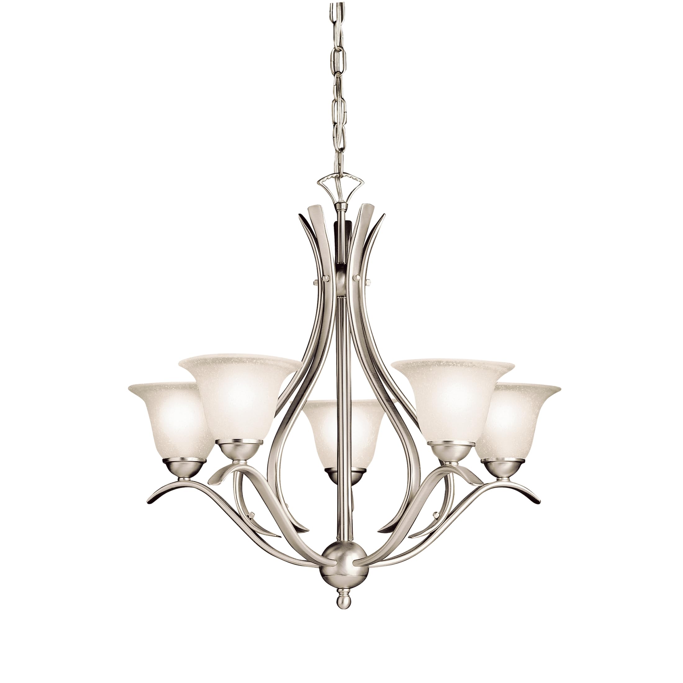 kichler-dover-5-light-chandelier-in-brushed-nickel-2020ni-for-dining-room-and-fo image 1