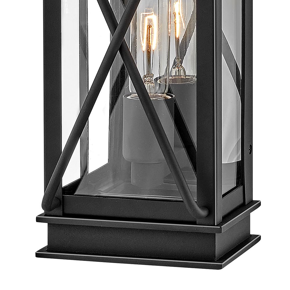 hinkley-montecito-single-light-wall-mount-outdoor-lantern-aluminum-clear-glass-h image 6