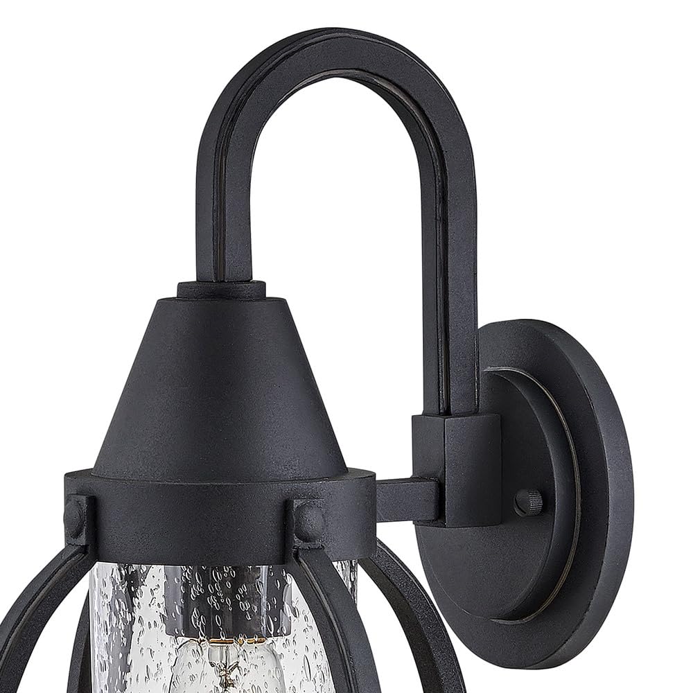 hinkley-chatham-single-light-wall-mount-outdoor-lantern-composite-clear-seedy-gl image 6