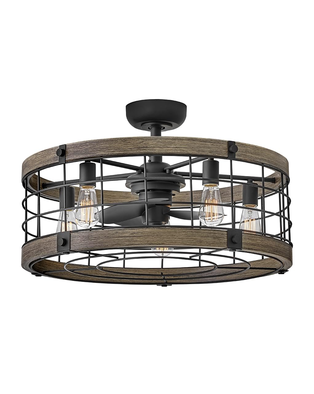 hinkley-bryce-27-led-indoor-smart-fandelier-rustic-semi-flush-fixture-with-14-bl image 1