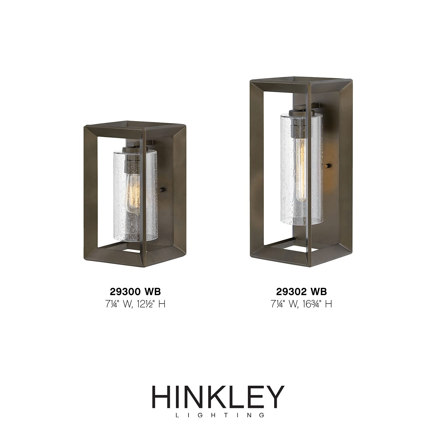 hinkley-rhodes-one-light-outdoor-medium-wall-sconce-in-warm-bronze-with-clear-se image 6