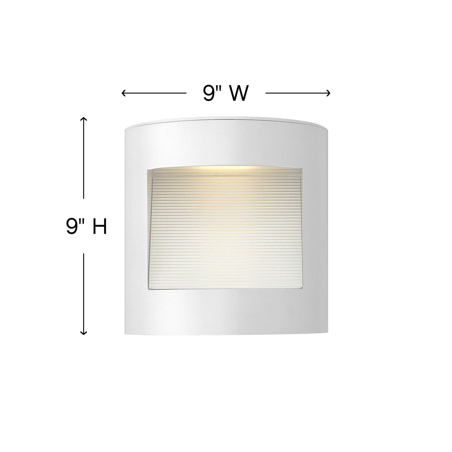 hinkley-luna-collection-9-15w-integrated-led-outdoor-wall-mount-titanium image 2