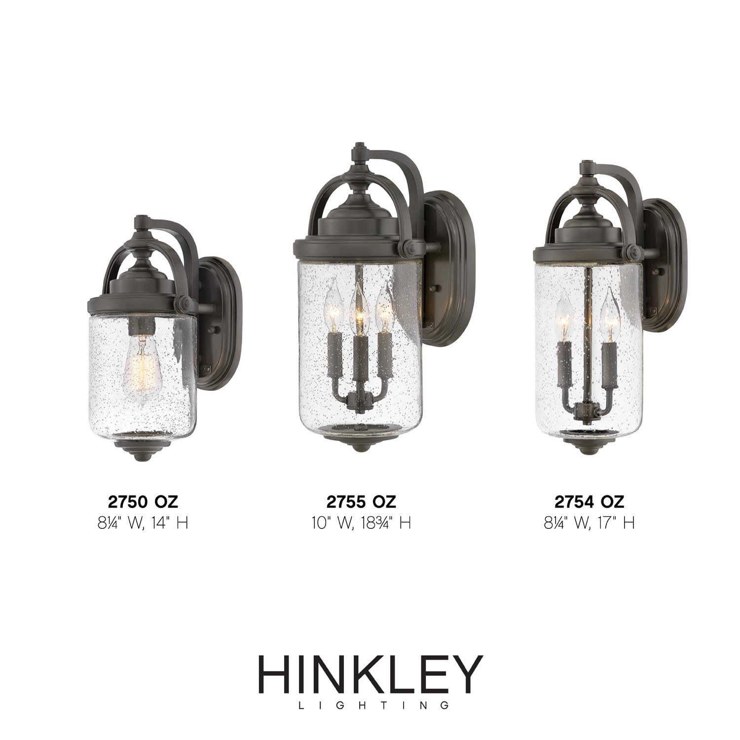 hinkley-willoughby-two-light-outdoor-medium-wall-lantern-oil-rubbed-bronze-clear image 5