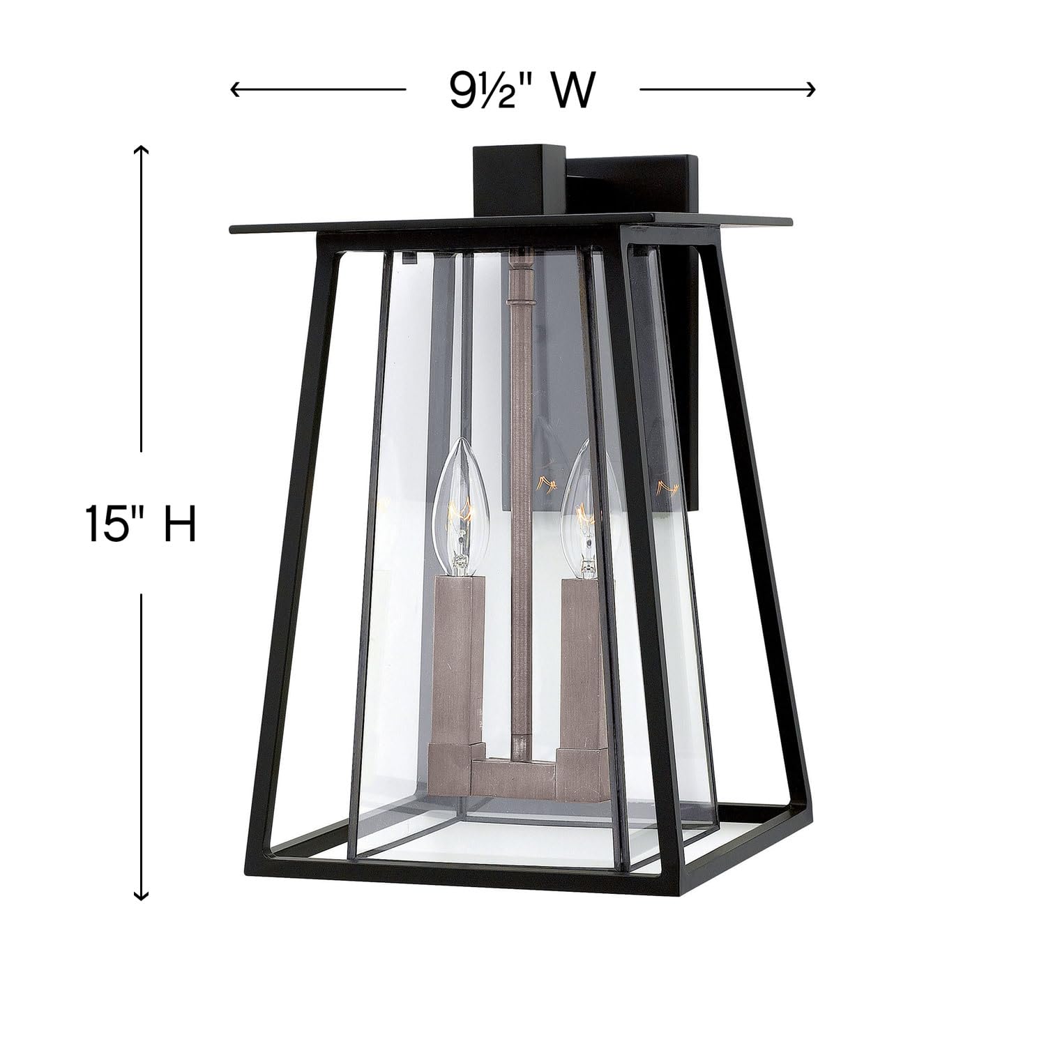 hinkley-walker-two-light-medium-outdoor-wall-mount-black image 2
