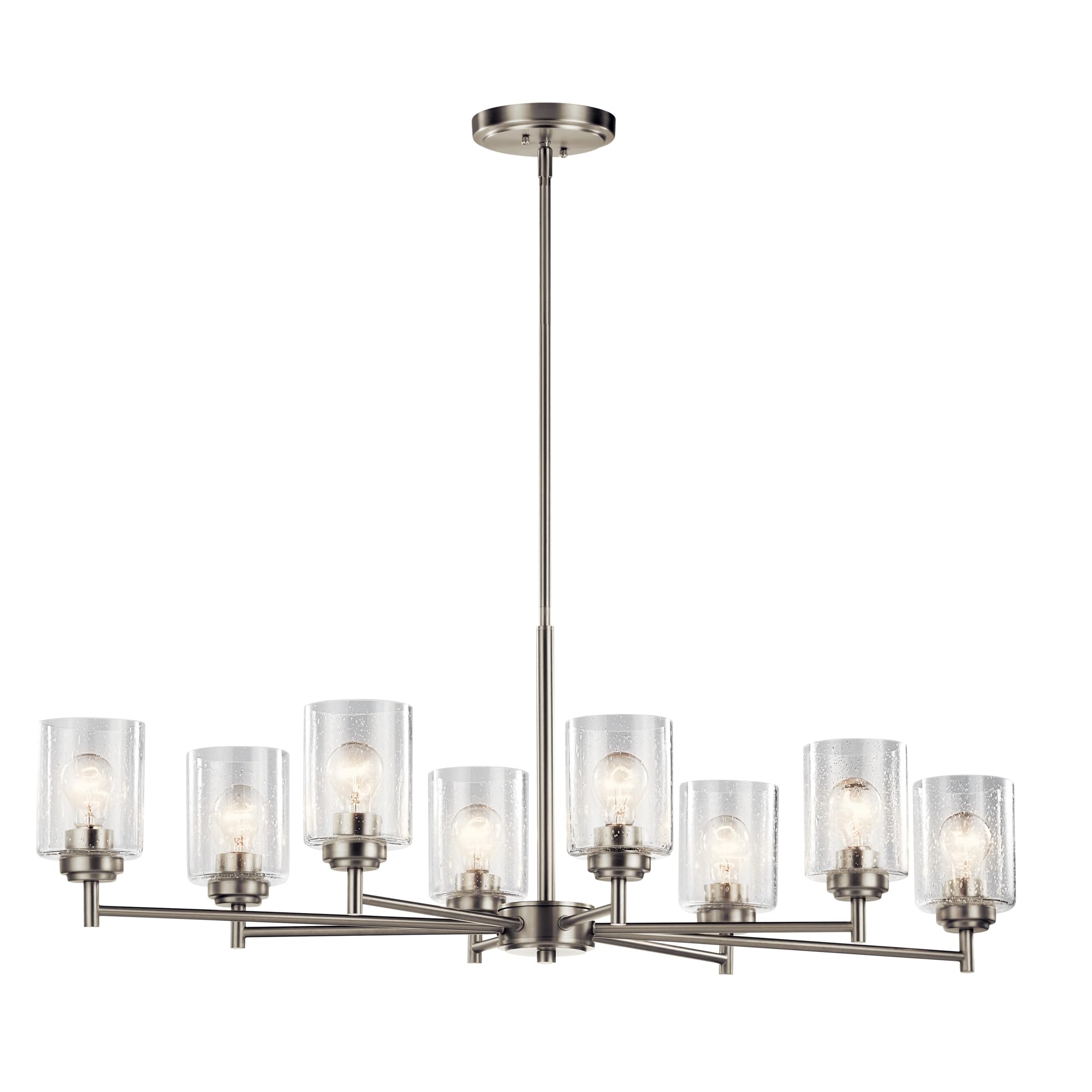 kichler-winslow-8-light-oval-chandelier-brushed-nickel-clear-seeded-glass-44035n image 1