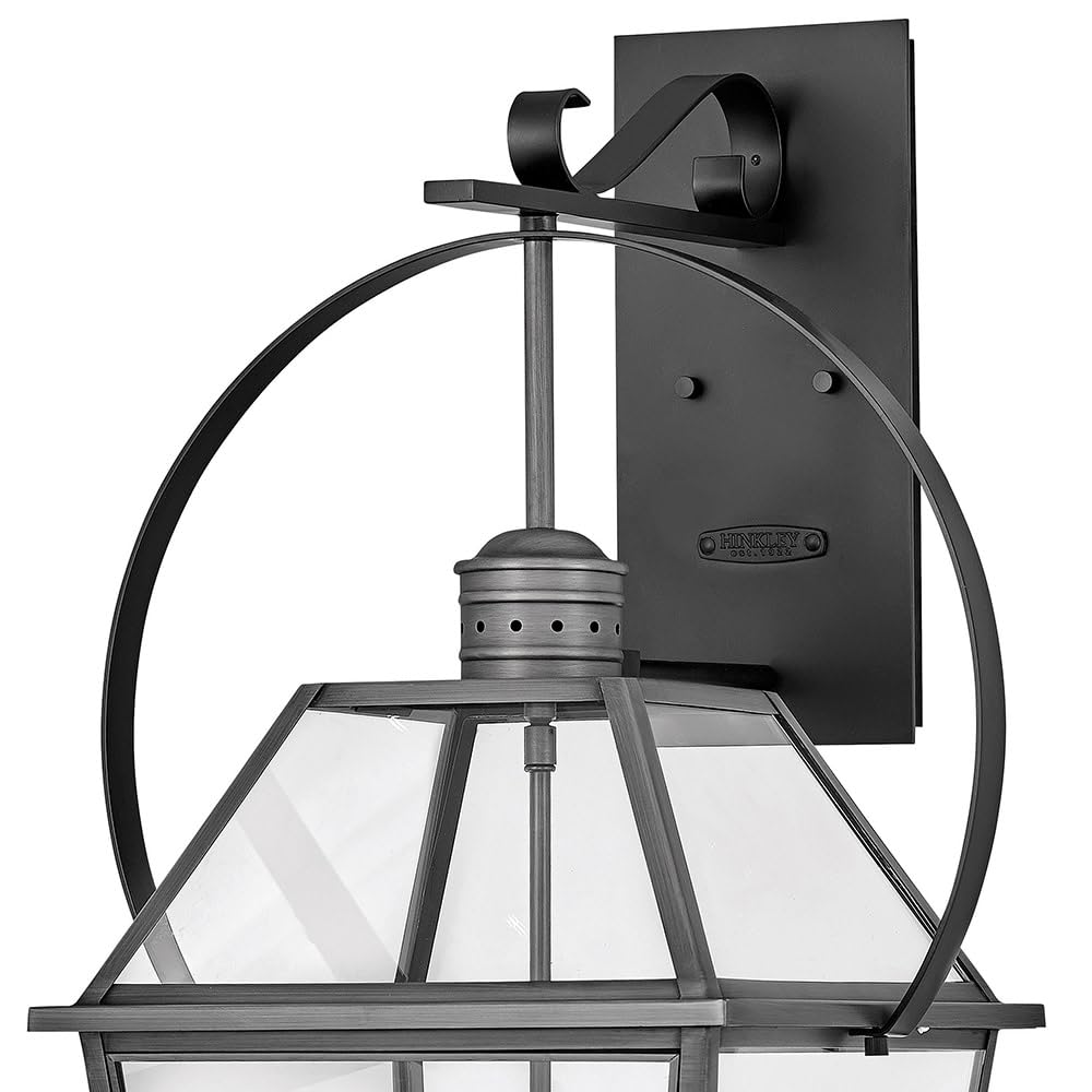 hinkley-nouvelle-30-75-3-light-outdoor-hanging-lantern-blackened-brass-with-blac image 7