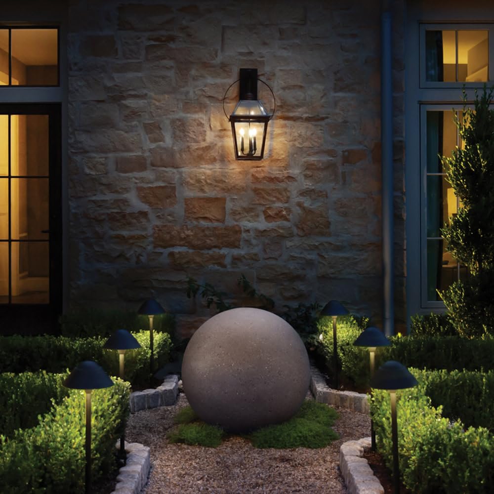 hinkley-nouvelle-30-75-3-light-outdoor-hanging-lantern-blackened-brass-with-blac image 4
