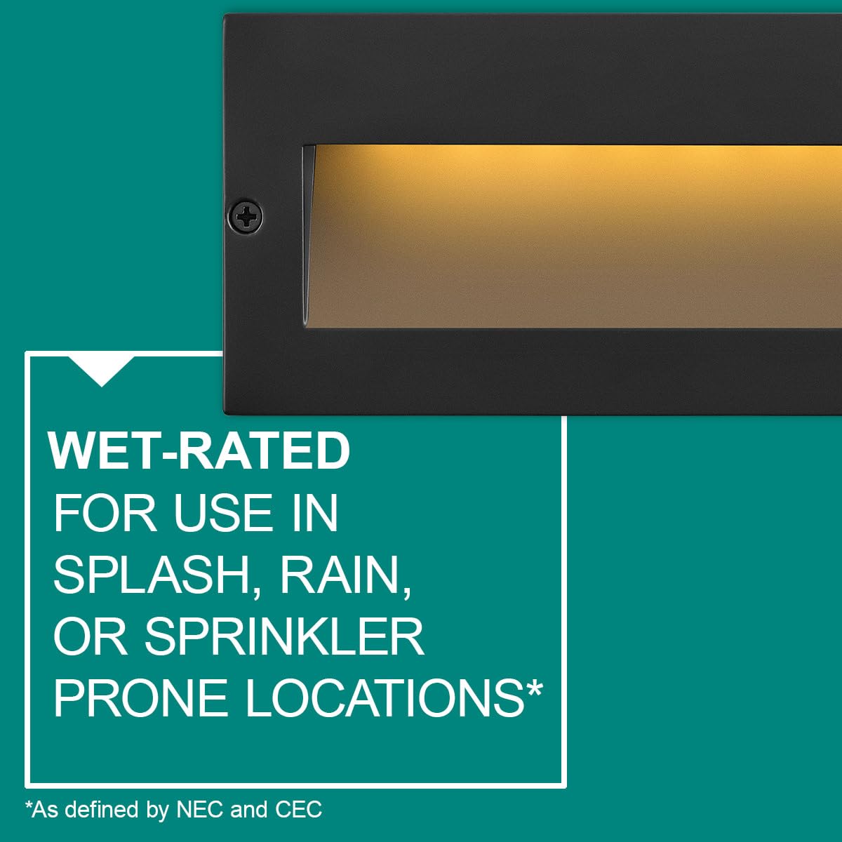 hinkley-taper-12v-integrated-led-wide-horizontal-step-light-aluminum-etched-glas image 7