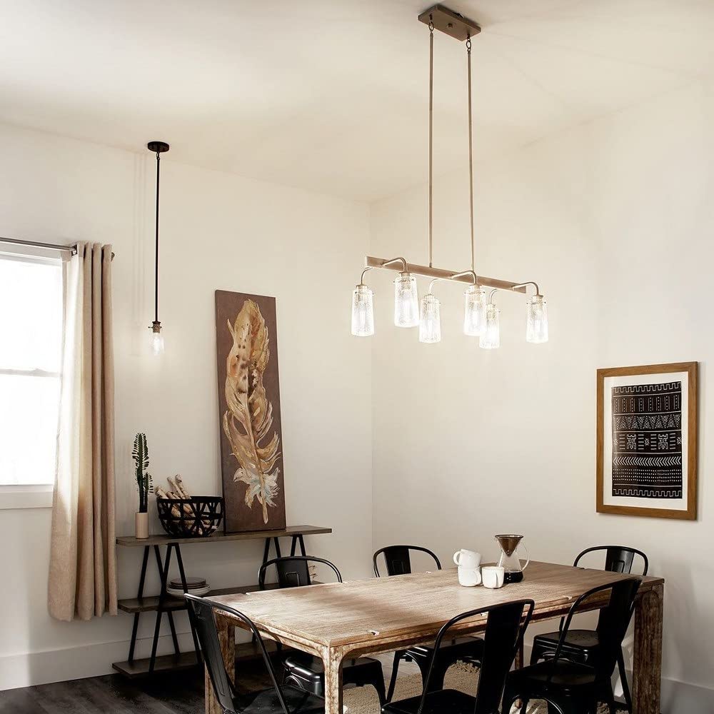 kichler-braelyn-6-light-linear-chandelier-in-olde-bronze-43059oz-with-seeded-gla image 5