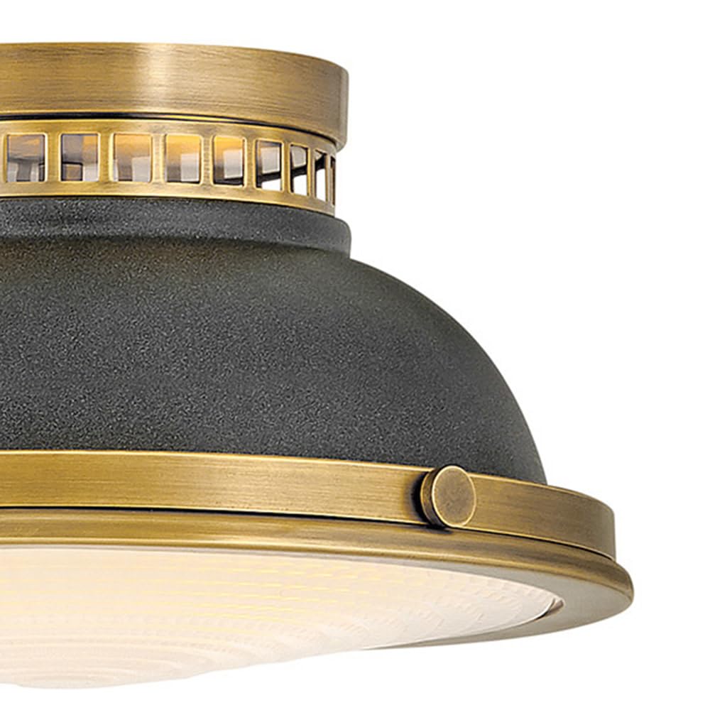 hinkley-emery-small-two-light-flush-mount-ceiling-light-dome-shaped-etched-holop image 2