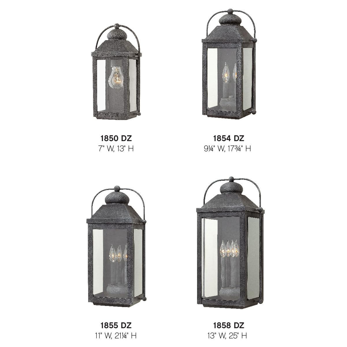 hinkley-anchorage-medium-wall-mount-outdoor-lantern-in-aged-zinc-with-clear-glas image 6