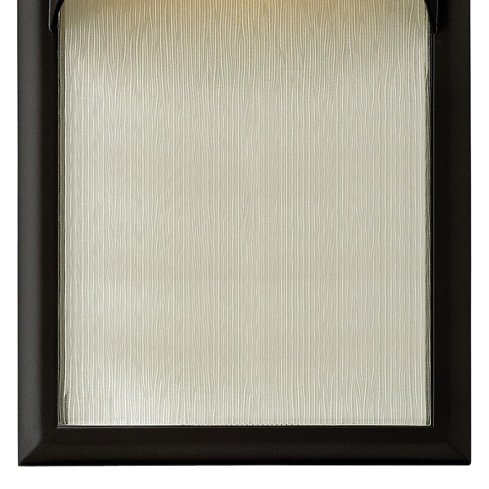 hinkley-cascade-medium-outdoor-wall-mount-satin-black-with-amber-etched-organic- image 3
