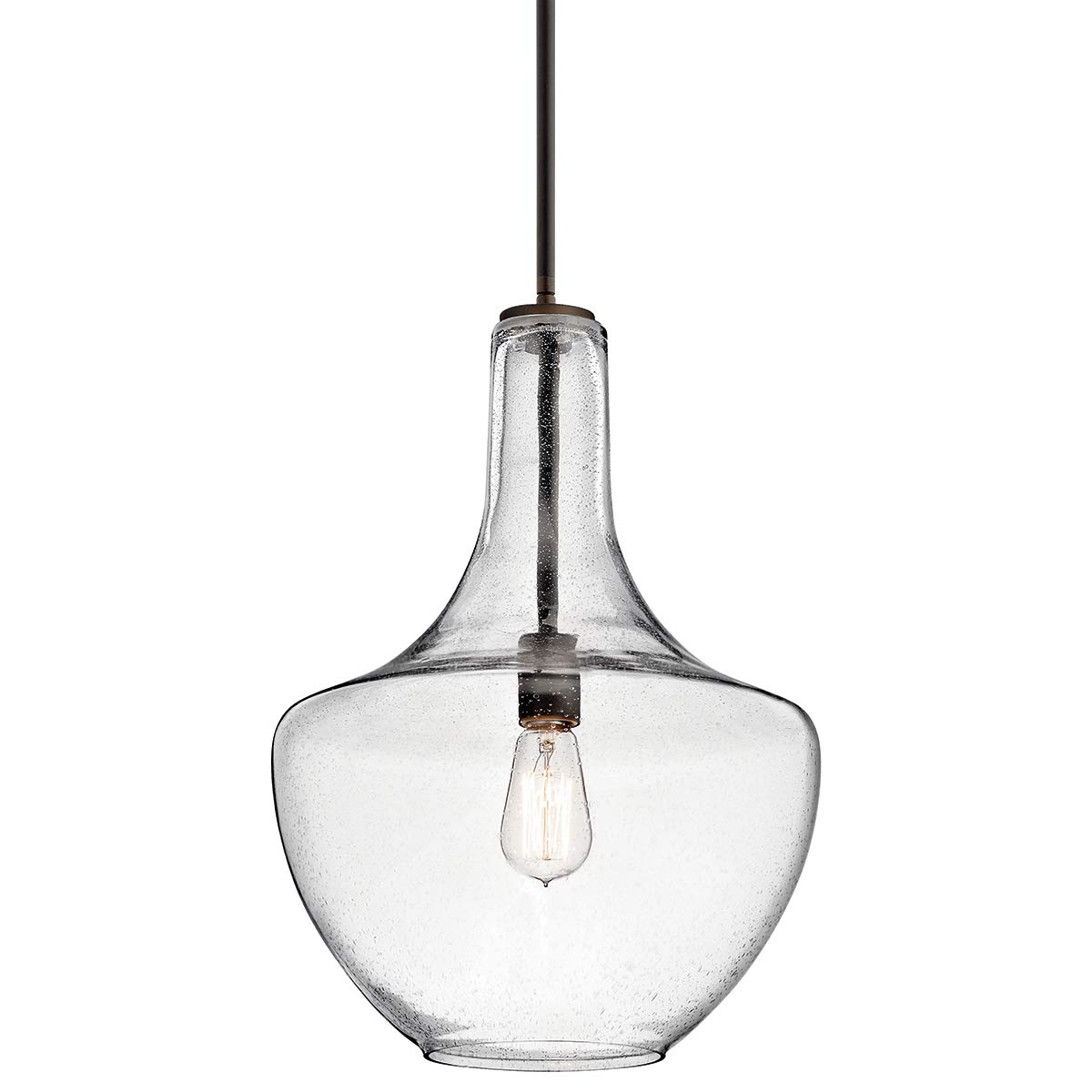 kichler-everly-bell-pendant-light-with-clear-glass-and-olde-bronze-finish image 6