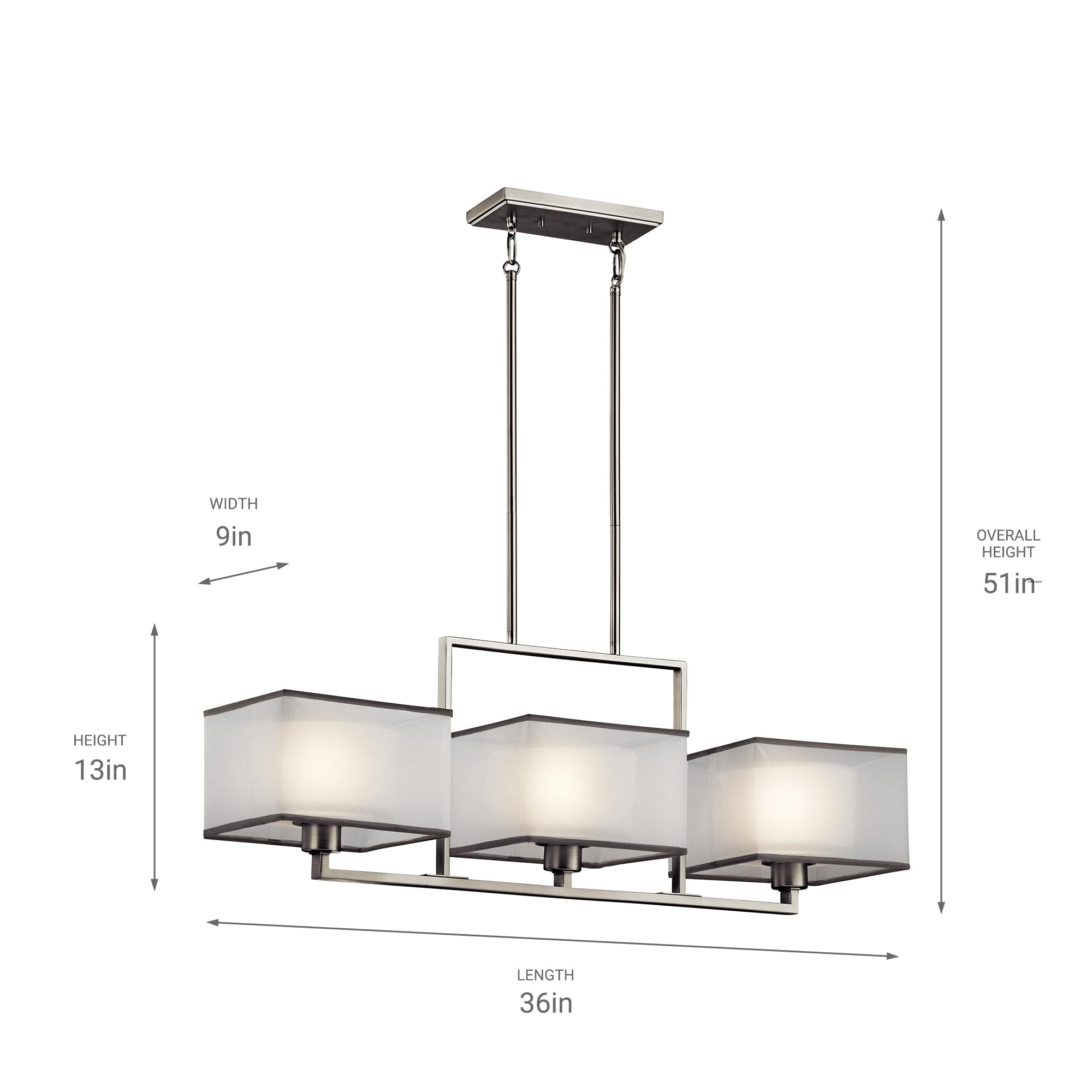 kichler-kailey-3-light-linear-chandelier-in-brushed-nickel-model-43437ni-with-or image 3