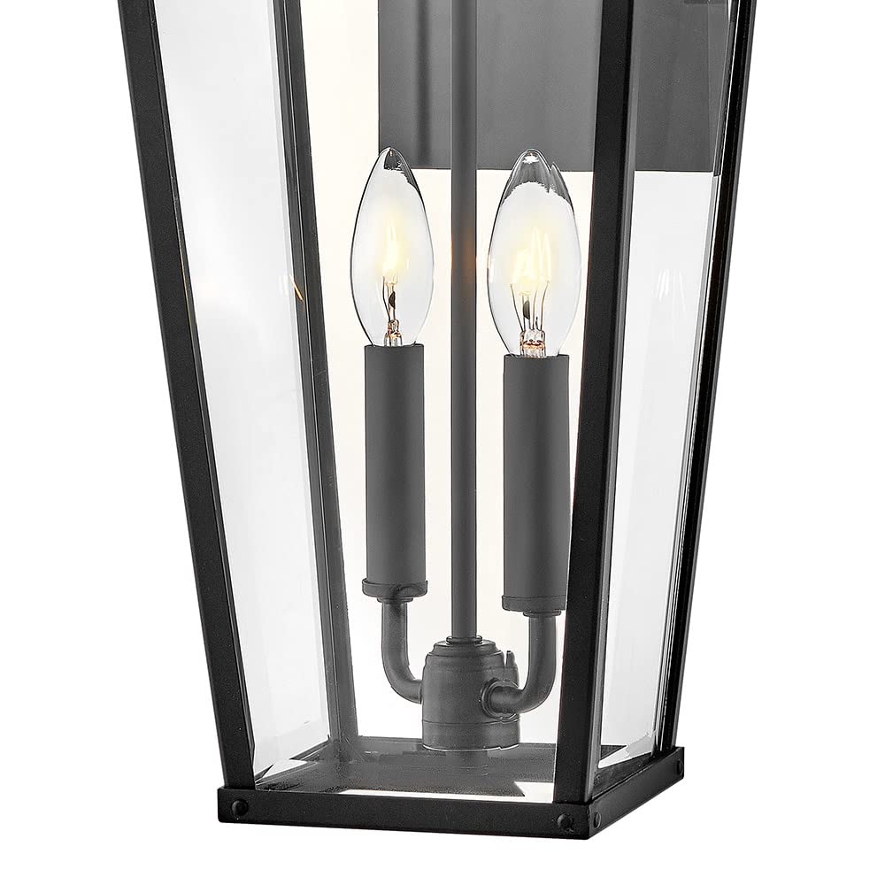 hinkley-dawson-large-wall-mount-outdoor-lantern-aluminum-clear-beveled-glass-tap image 6
