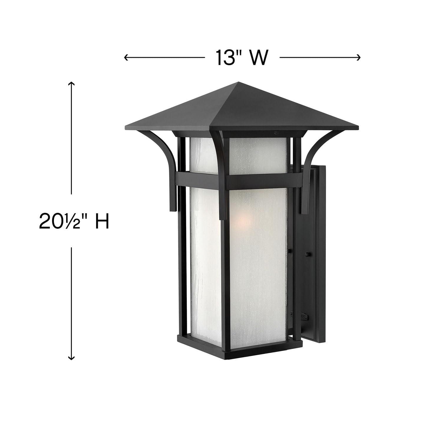 hinkley-2579sk-led-harbor-collection-one-light-wall-mount-satin-black-finish-int image 2