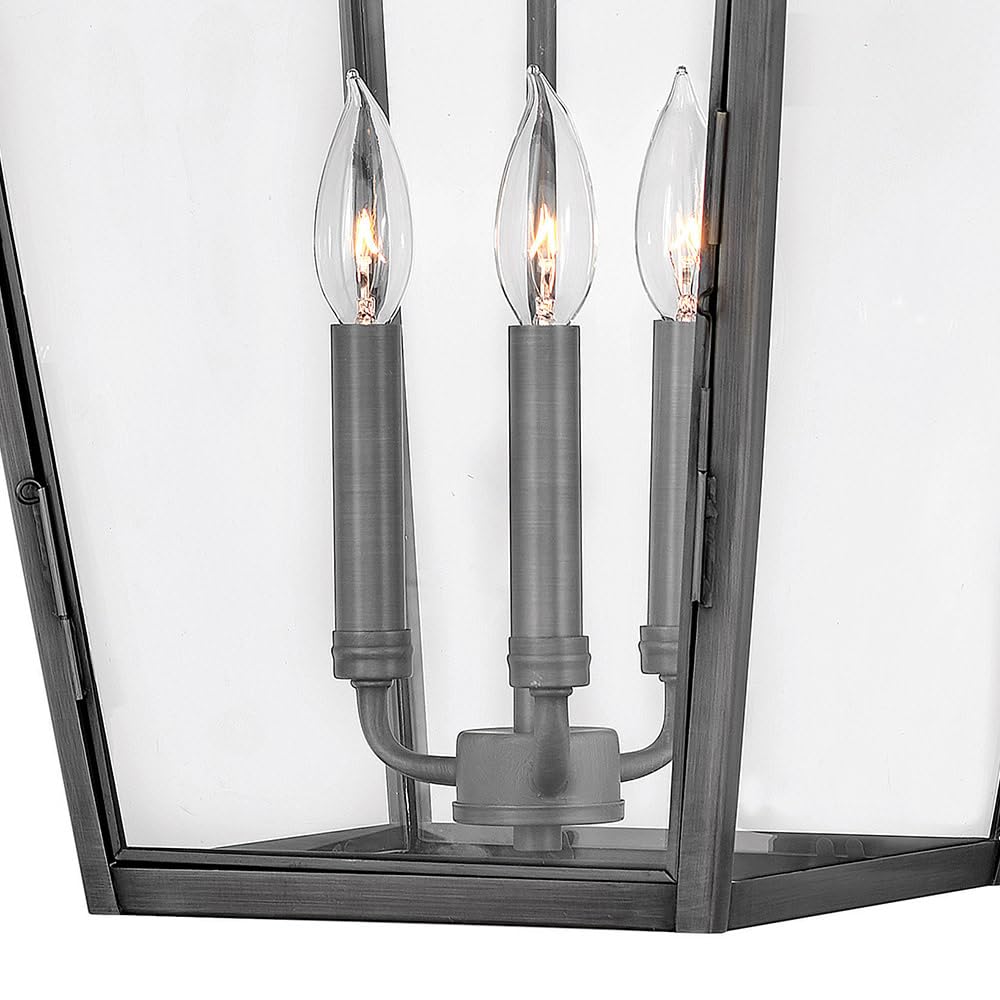 hinkley-nouvelle-30-75-3-light-outdoor-hanging-lantern-blackened-brass-with-blac image 8