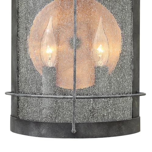 hinkley-newport-collection-two-light-small-outdoor-wall-mount-aged-zinc image 7