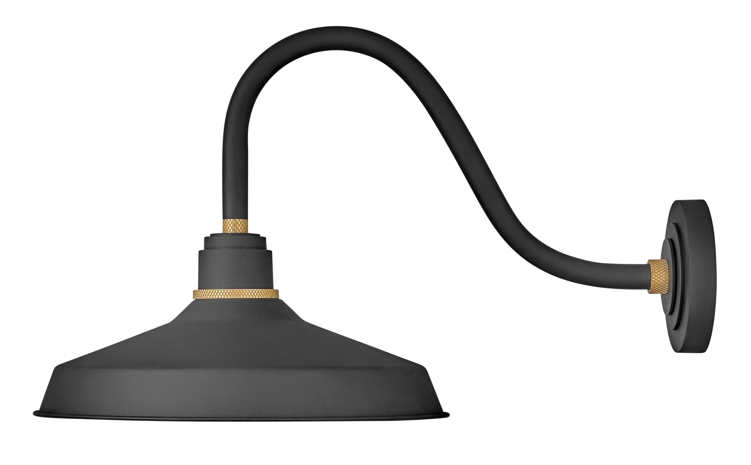 hinkley-foundry-classic-medium-gooseneck-barn-light-aluminum-dark-sky-industrial image 1