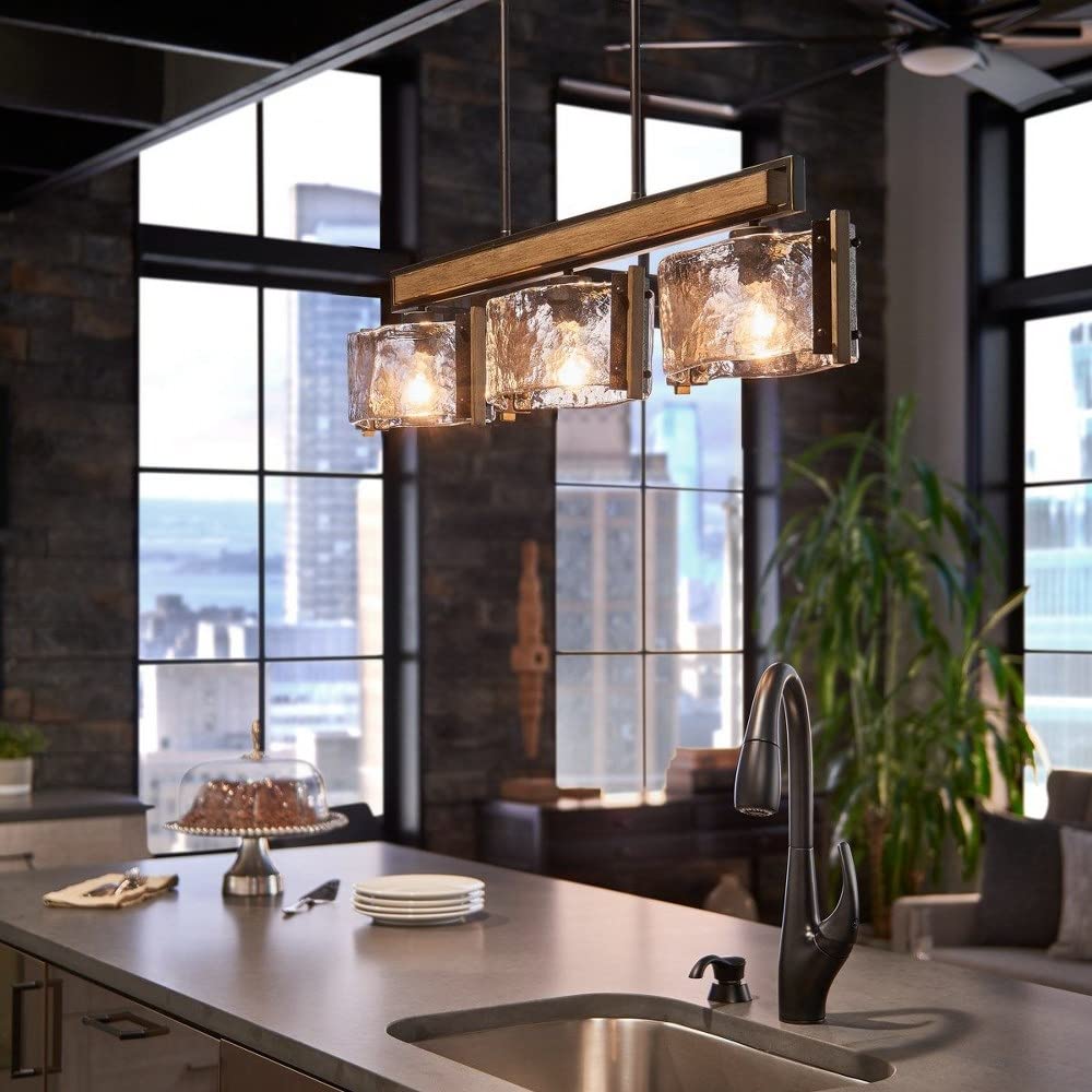 kichler-aberdeen-3-light-linear-chandelier-in-olde-bronze-with-piastra-glass-mod image 4
