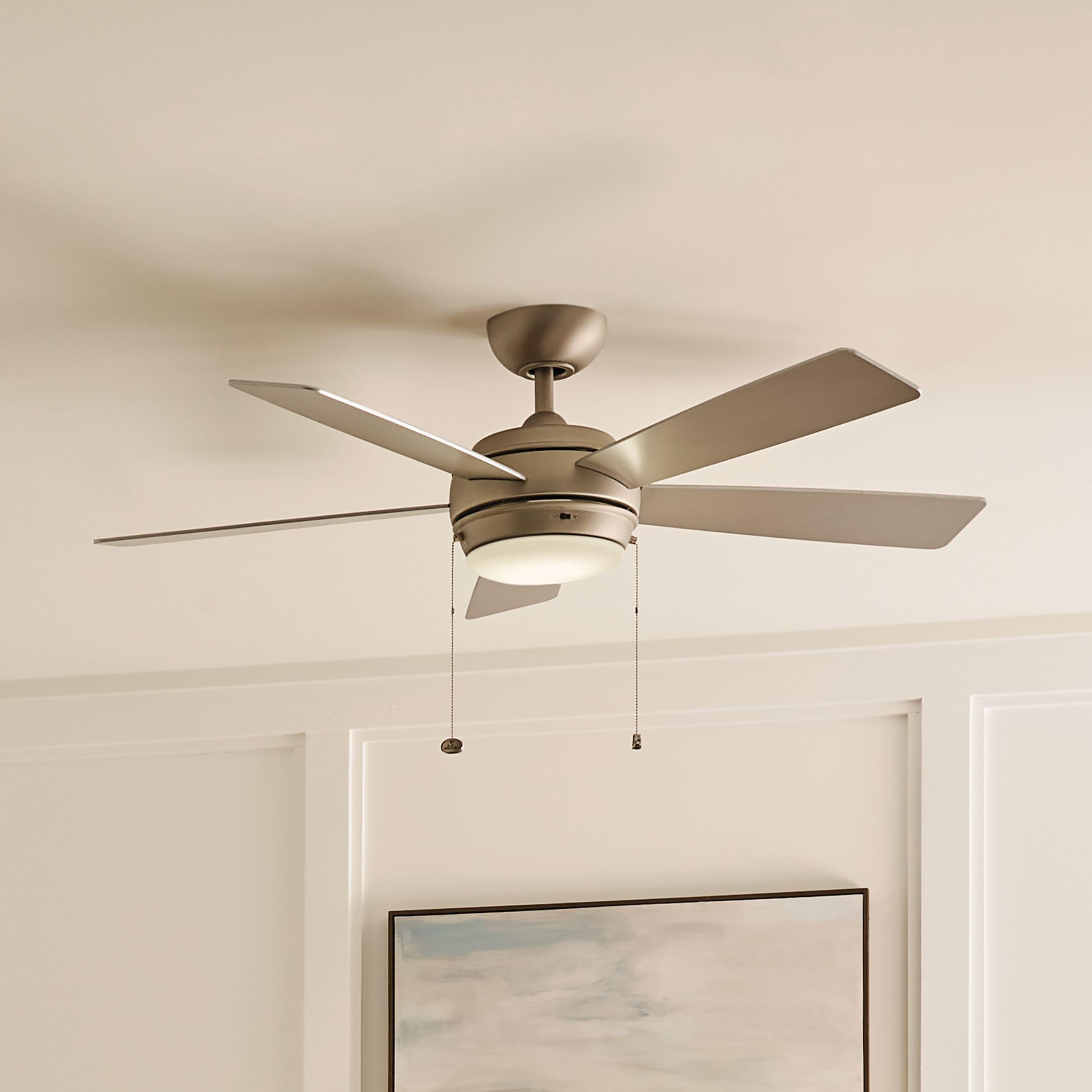 kichler-starkk-52-ceiling-fan-with-led-light-brushed-nickel-reversible-blades image 2