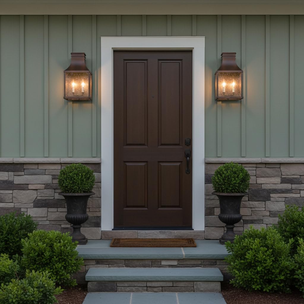 hinkley-beacon-hill-medium-wall-mount-outdoor-lantern-blackened-copper-finish image 2