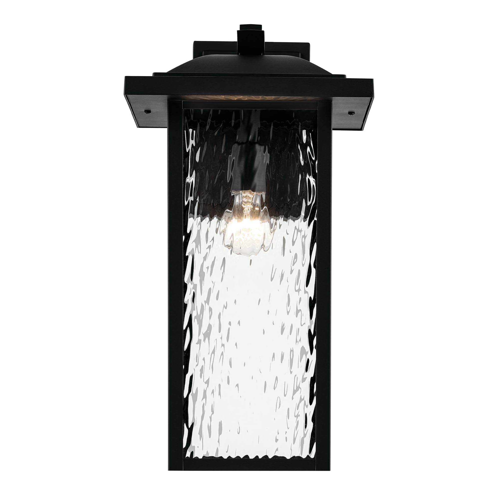 kichler-capanna-outdoor-wall-light-textured-black-water-glass-10-75-x-20-49928bk image 2