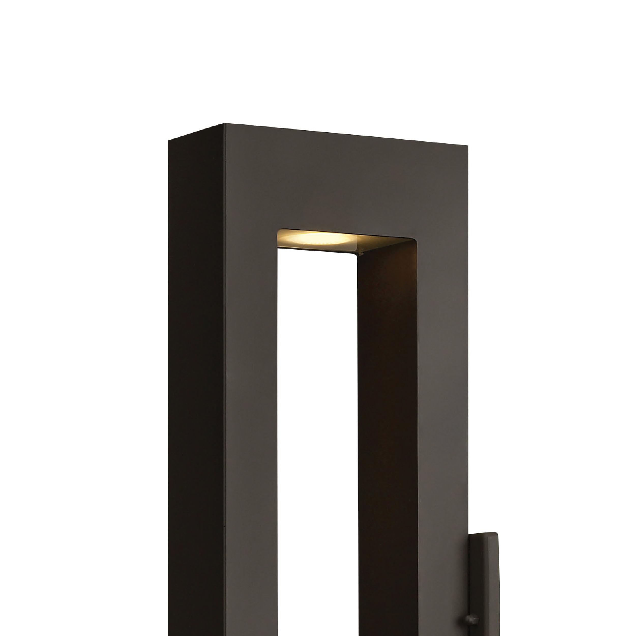 hinkley-atlantis-large-wall-mount-outdoor-lantern-satin-black-finish-etched-glas image 3